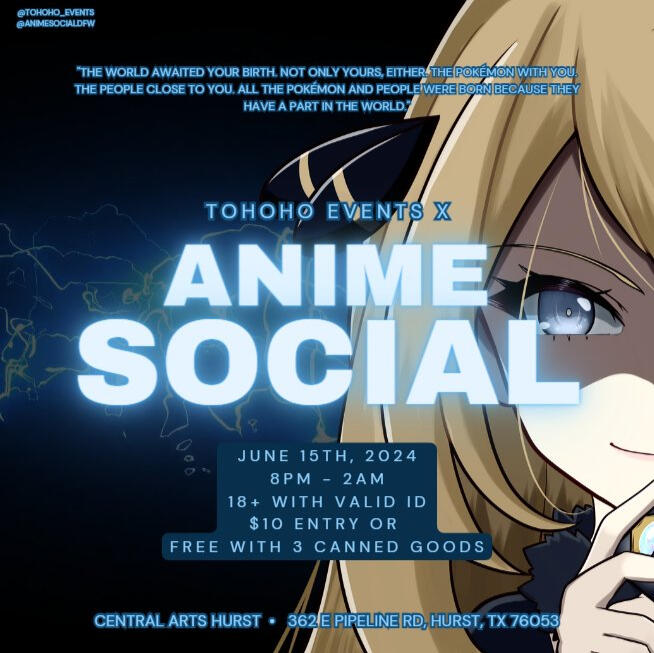 Anime Social Pokemon Event June 15th